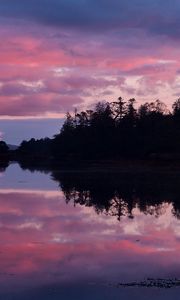 Preview wallpaper ireland, lake, beach, reflection, evening