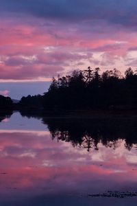 Preview wallpaper ireland, lake, beach, reflection, evening