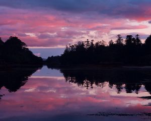 Preview wallpaper ireland, lake, beach, reflection, evening