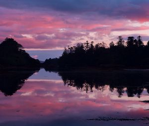 Preview wallpaper ireland, lake, beach, reflection, evening