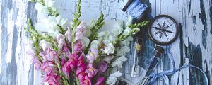 Preview wallpaper irises, flowers, bouquet, aesthetics