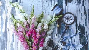 Preview wallpaper irises, flowers, bouquet, aesthetics