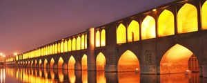 Preview wallpaper isfahan, iran, bridges, night, light