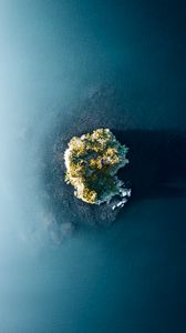 Preview wallpaper island, aerial view, rocks, sea