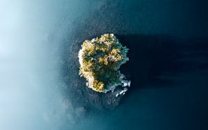 Preview wallpaper island, aerial view, rocks, sea