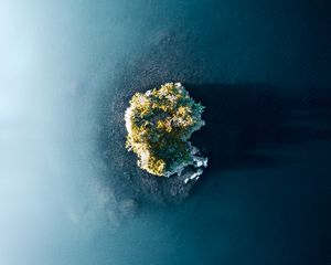 Preview wallpaper island, aerial view, rocks, sea