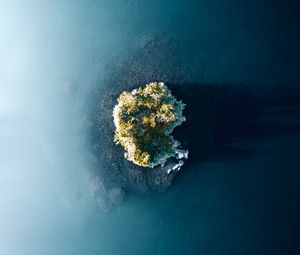 Preview wallpaper island, aerial view, rocks, sea