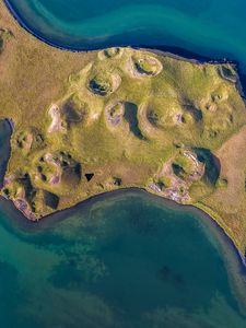 Preview wallpaper island, aerial view, sea, nature