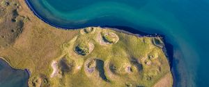 Preview wallpaper island, aerial view, sea, nature