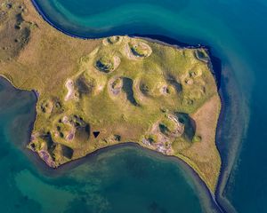 Preview wallpaper island, aerial view, sea, nature