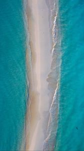 Preview wallpaper island, beach, aerial view, sand, water