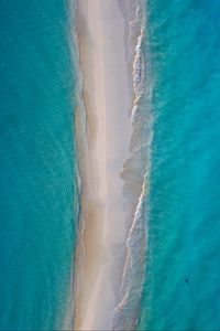 Preview wallpaper island, beach, aerial view, sand, water