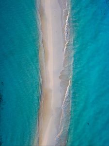 Preview wallpaper island, beach, aerial view, sand, water