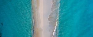 Preview wallpaper island, beach, aerial view, sand, water