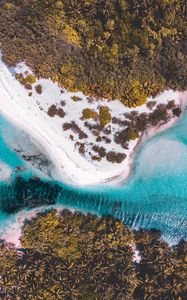 Preview wallpaper island, beach, aerial view, sea, bay