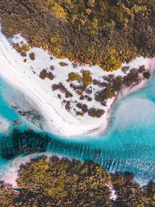Preview wallpaper island, beach, aerial view, sea, bay