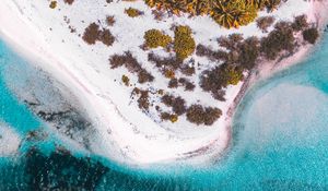 Preview wallpaper island, beach, aerial view, sea, bay