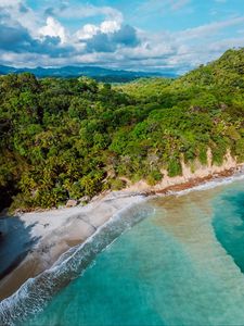 Preview wallpaper island, beach, sea, tropics, aerial view