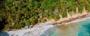 Preview wallpaper island, beach, sea, tropics, aerial view