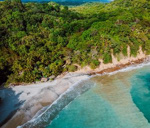 Preview wallpaper island, beach, sea, tropics, aerial view