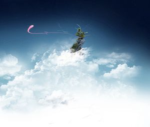 Preview wallpaper island, clouds, sky