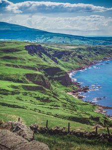 Preview wallpaper island, coast, cliffs, sea