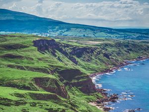 Preview wallpaper island, coast, cliffs, sea