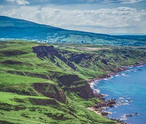 Preview wallpaper island, coast, cliffs, sea