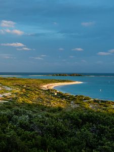 Preview wallpaper island, coast, sea, aerial view