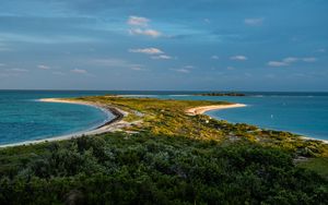 Preview wallpaper island, coast, sea, aerial view