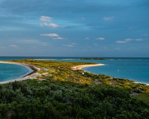 Preview wallpaper island, coast, sea, aerial view