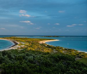 Preview wallpaper island, coast, sea, aerial view