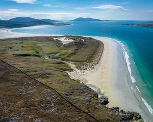 Preview wallpaper island, coast, sea, mountains, nature