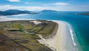 Preview wallpaper island, coast, sea, landscape, aerial view