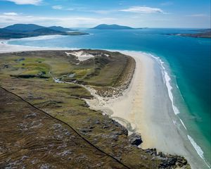 Preview wallpaper island, coast, sea, landscape, aerial view