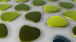 Preview wallpaper island, green, blue, shape, glass
