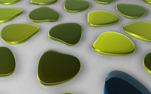 Preview wallpaper island, green, blue, shape, glass
