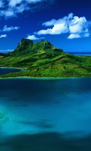 Preview wallpaper island, greens, ocean, water, tropics
