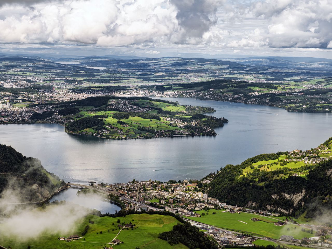 1280x960 Wallpaper island, hills, mountains, clouds, sky, landscape