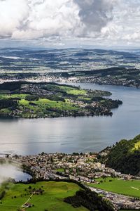 Preview wallpaper island, hills, mountains, clouds, sky, landscape