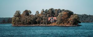 Preview wallpaper island, house, sea, landscape