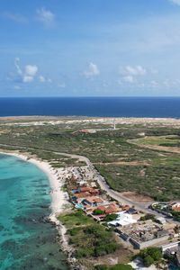 Preview wallpaper island, houses, buildings, coast, sea