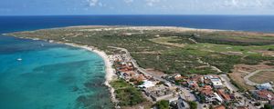 Preview wallpaper island, houses, buildings, coast, sea