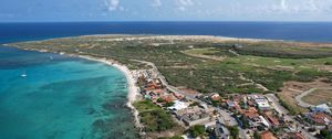 Preview wallpaper island, houses, buildings, coast, sea