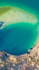 Preview wallpaper island, lagoon, aerial view, sea, tropics