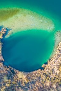 Preview wallpaper island, lagoon, aerial view, sea, tropics