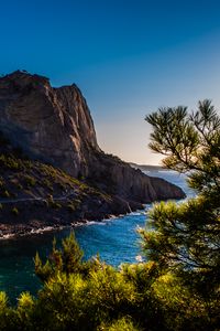 Preview wallpaper island, mountains, sea, trees, landscape