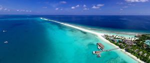 Preview wallpaper island, ocean, aerial view, tropics, vacation, paradise