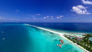 Preview wallpaper island, ocean, aerial view, tropics, vacation, paradise