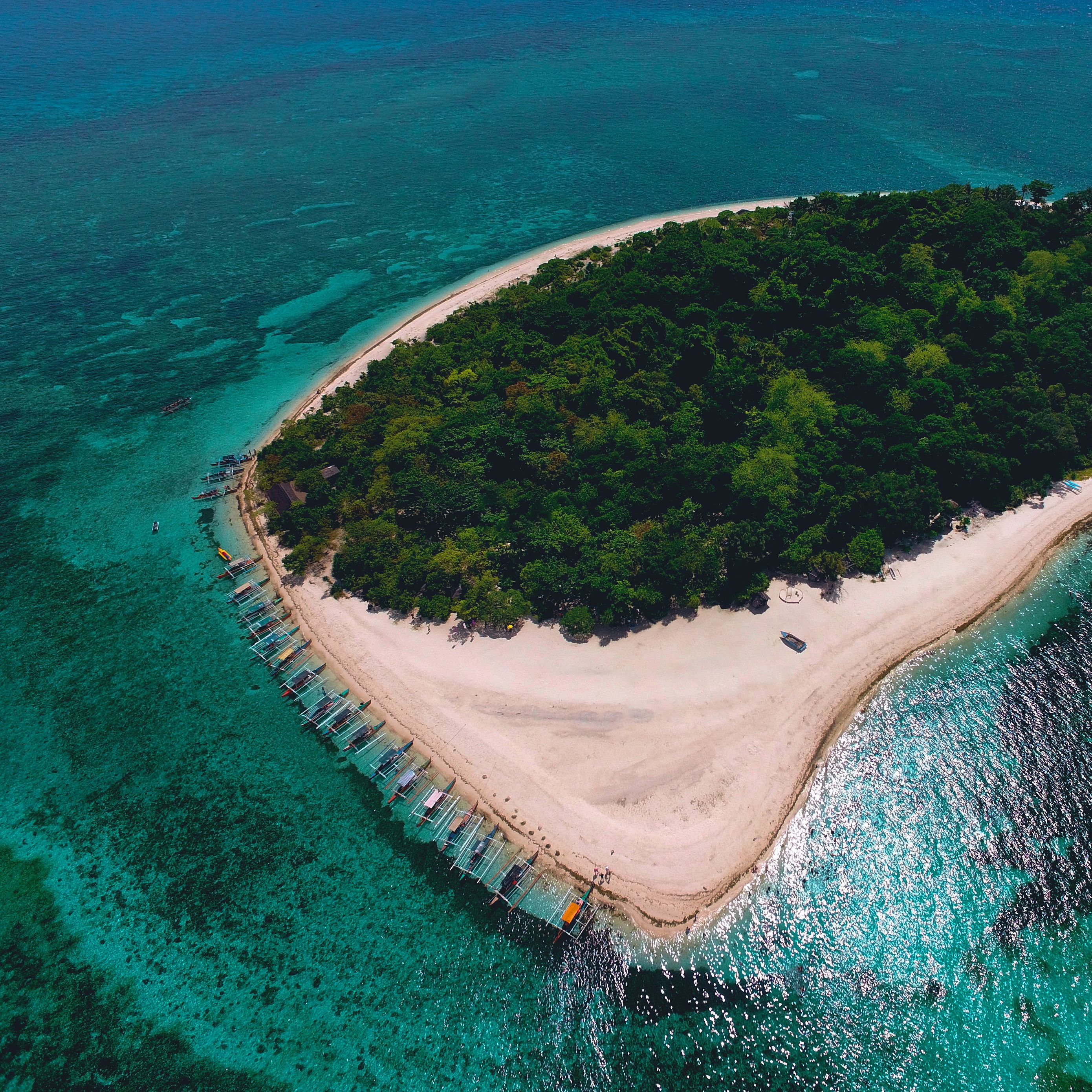 Download wallpaper 2780x2780 island, ocean, aerial view, tropics, sea ...